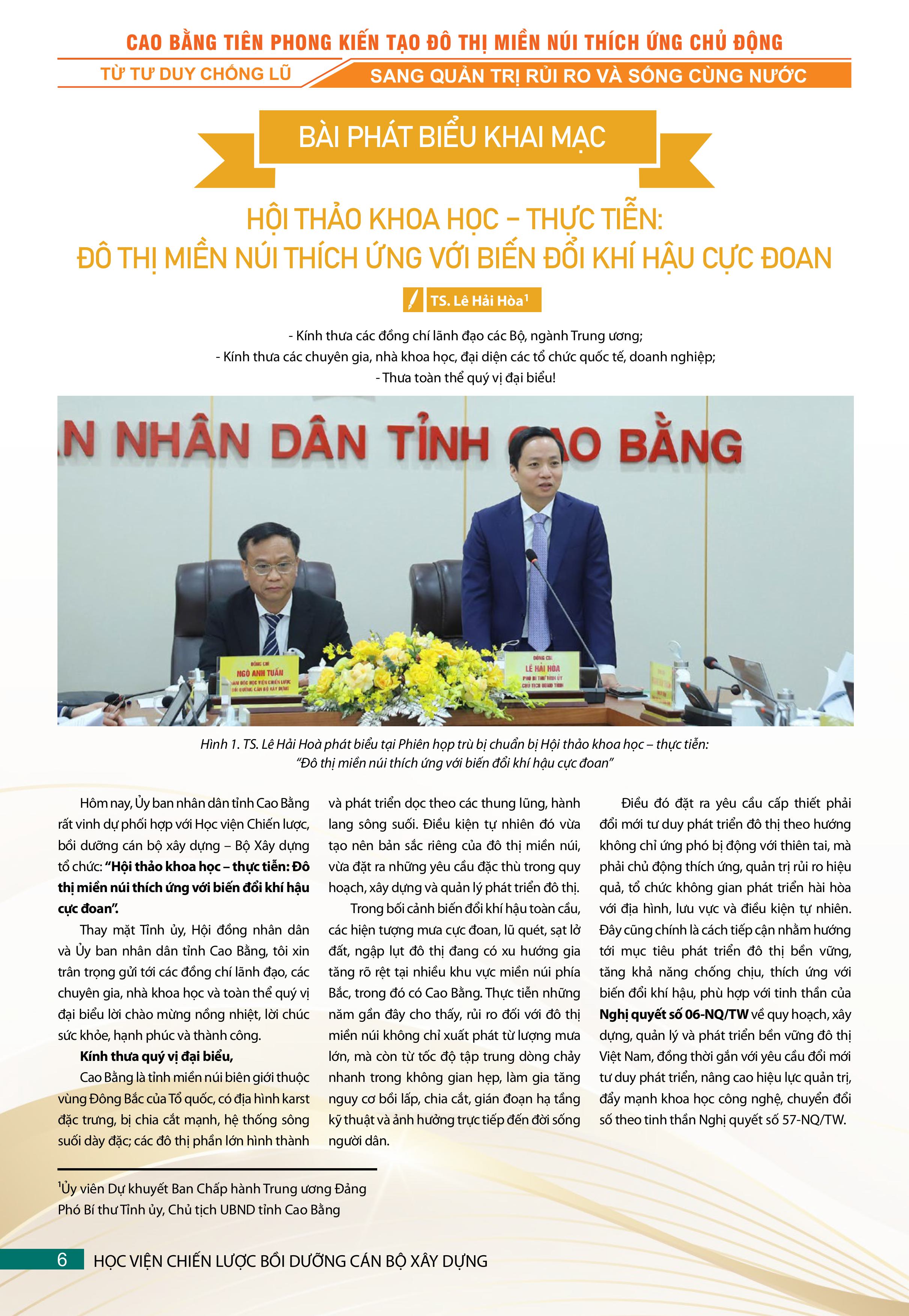 Phát biểu Chủ tịch UBND tỉnh Cao Bằng